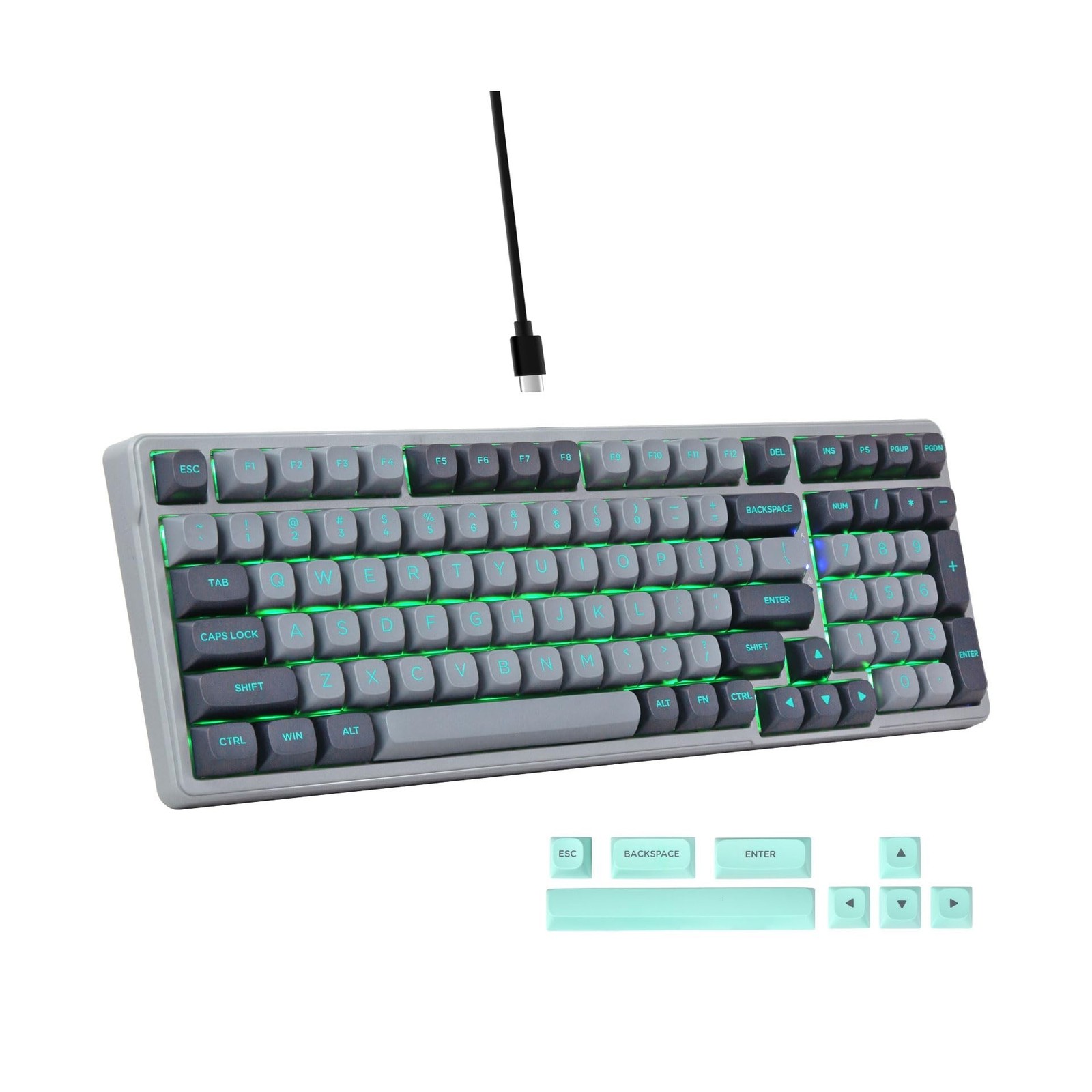 Wired Mechanical Gaming Keyboard, Creamy Sound, Pre-lubed Linear Sw... Fast Ship