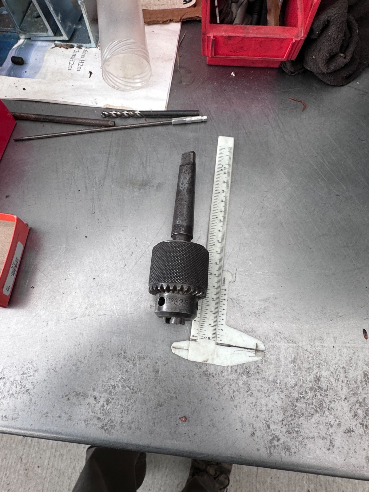 Jacobs No 32  Drill Chuck, 0-3/8" Capacity, #2 MT Shank, Chuck Key Included
