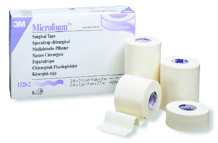 Medical Tape 3M Microfoam Elastic Foam 1 In X 5-1/2 Yds NonSterile - 12 Count