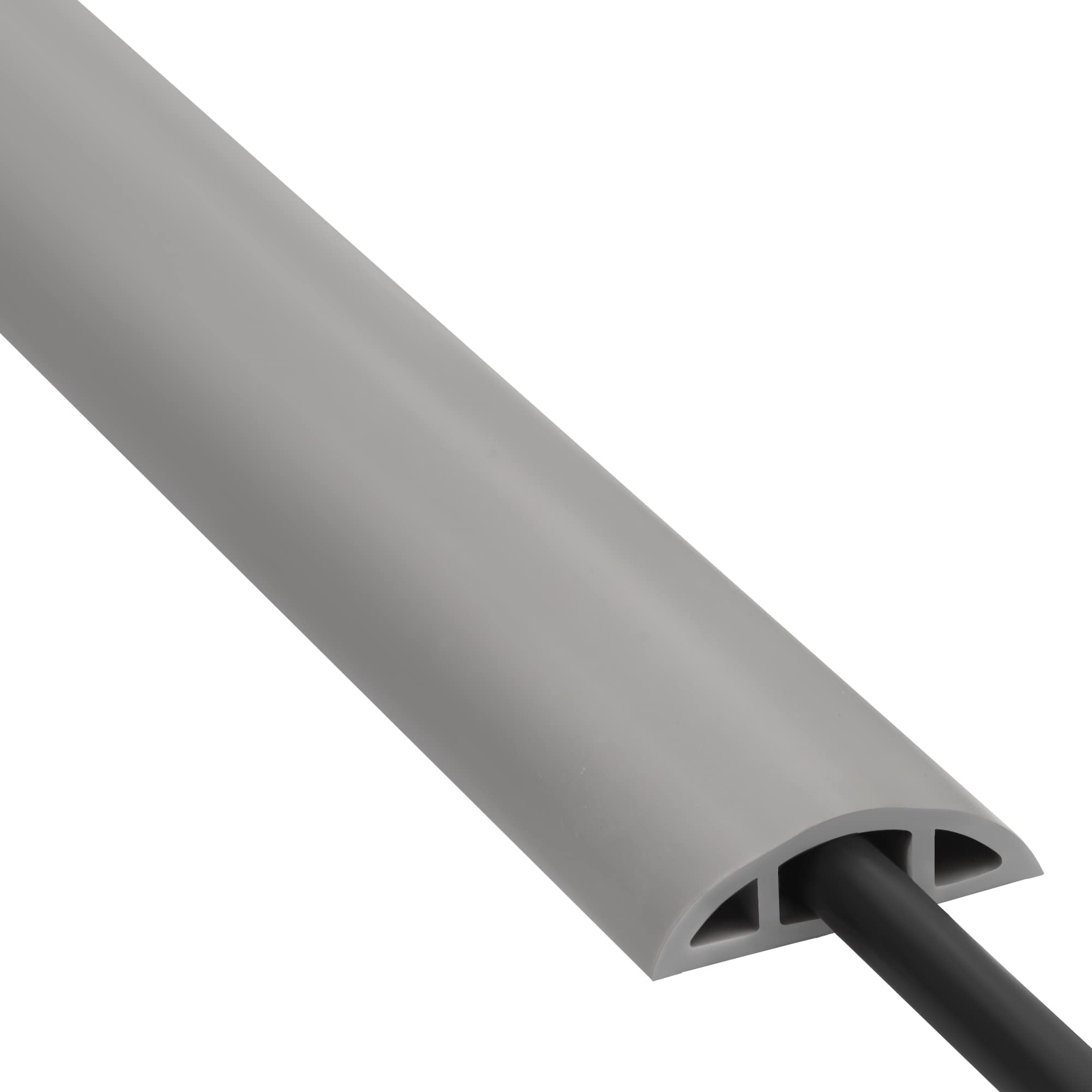 Cord Cover Floor 6ft Grey, PVC Floor Cable Cover, Cord Hider Floor Cord Prote...