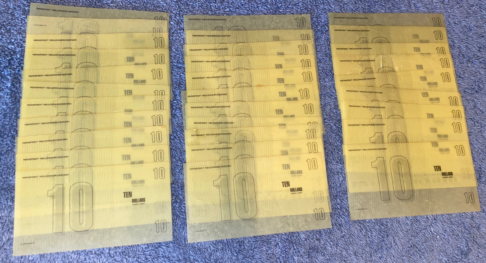 Monopoly Millennium Edition Replacement Game Pieces 31 $10 Bills