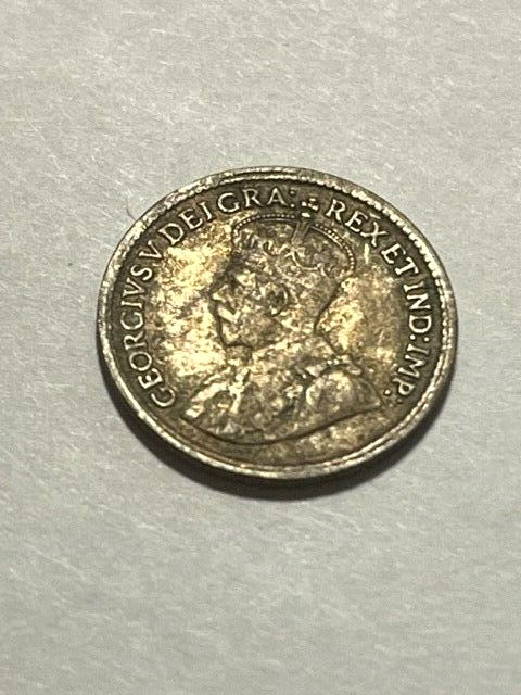 1920 Canada Silver 5 Cent F+ #9644