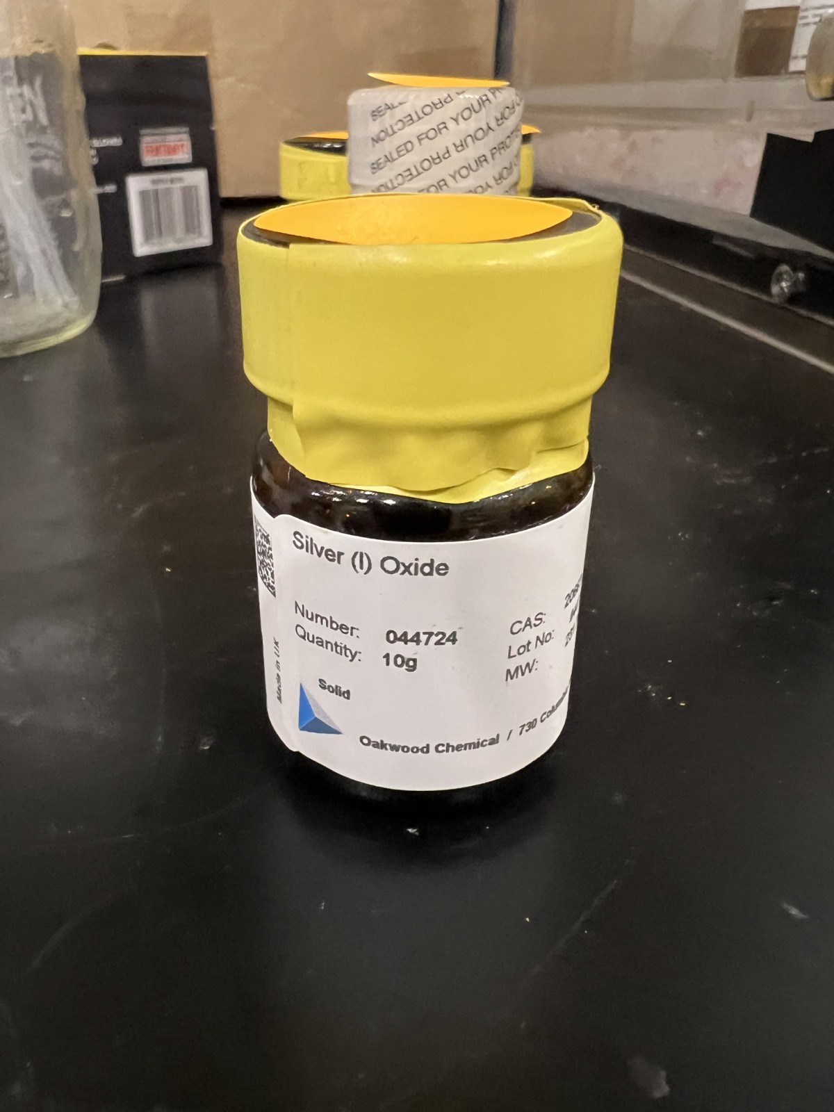10g Silver (1) Oxide, Ag2O, Oakwood Chemical *NEW*