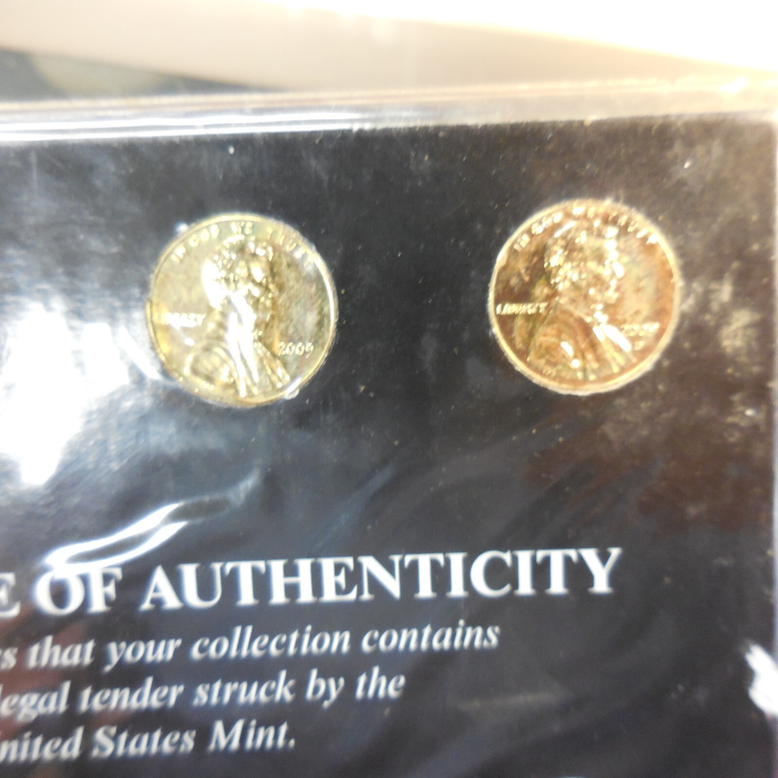 2009 Lincoln Pennies 24k Gold Plated