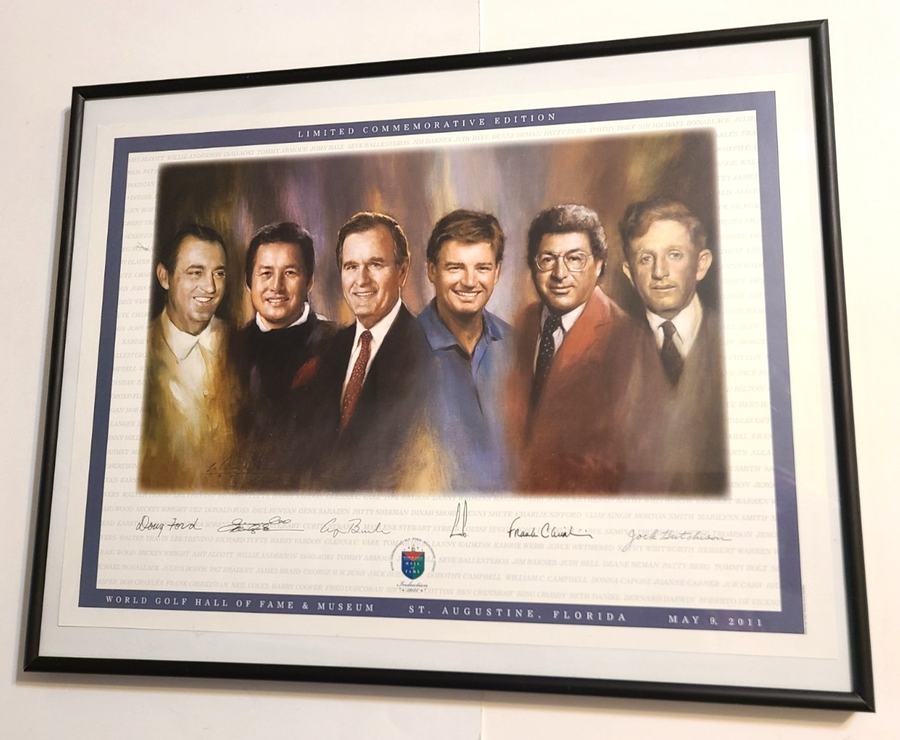 Golf Hall of Fame Limited Edition Poster - May 9, 2011 - Ernie Els/George Bush