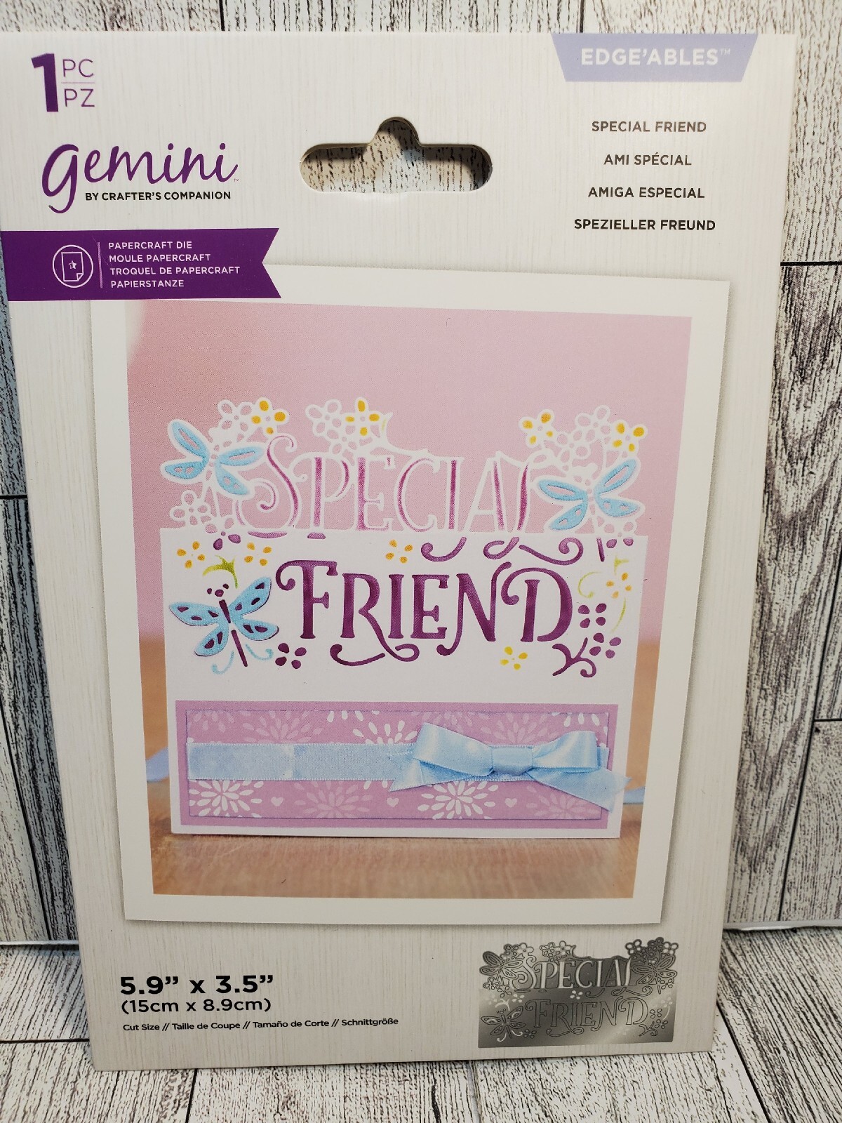 CC1 Crafters Companion Edgeables Special Friend Papercraft Die