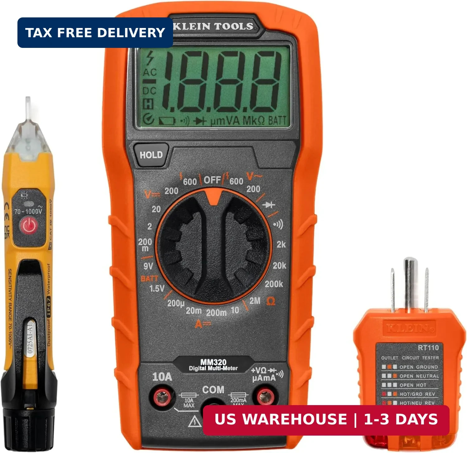 Klein Tools 69149P Electrical Test Kit with Digital Multimeter, Non-Contact Volt