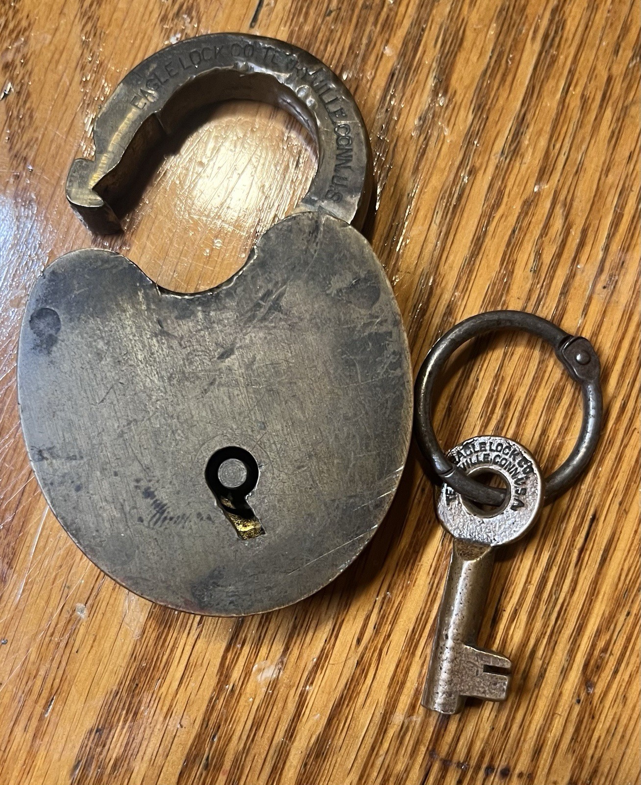 19th Century Eagle Brass Lock Terryville CT!
