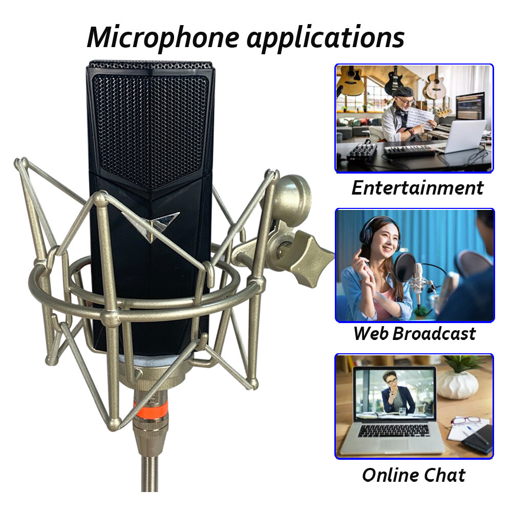 Cardioid Condenser Microphone Complete Set Recording Microphone Studio Live Mic
