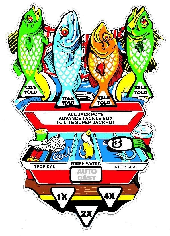 Fish Tales Pinball Machine Tackle Box Playfield Decal Set