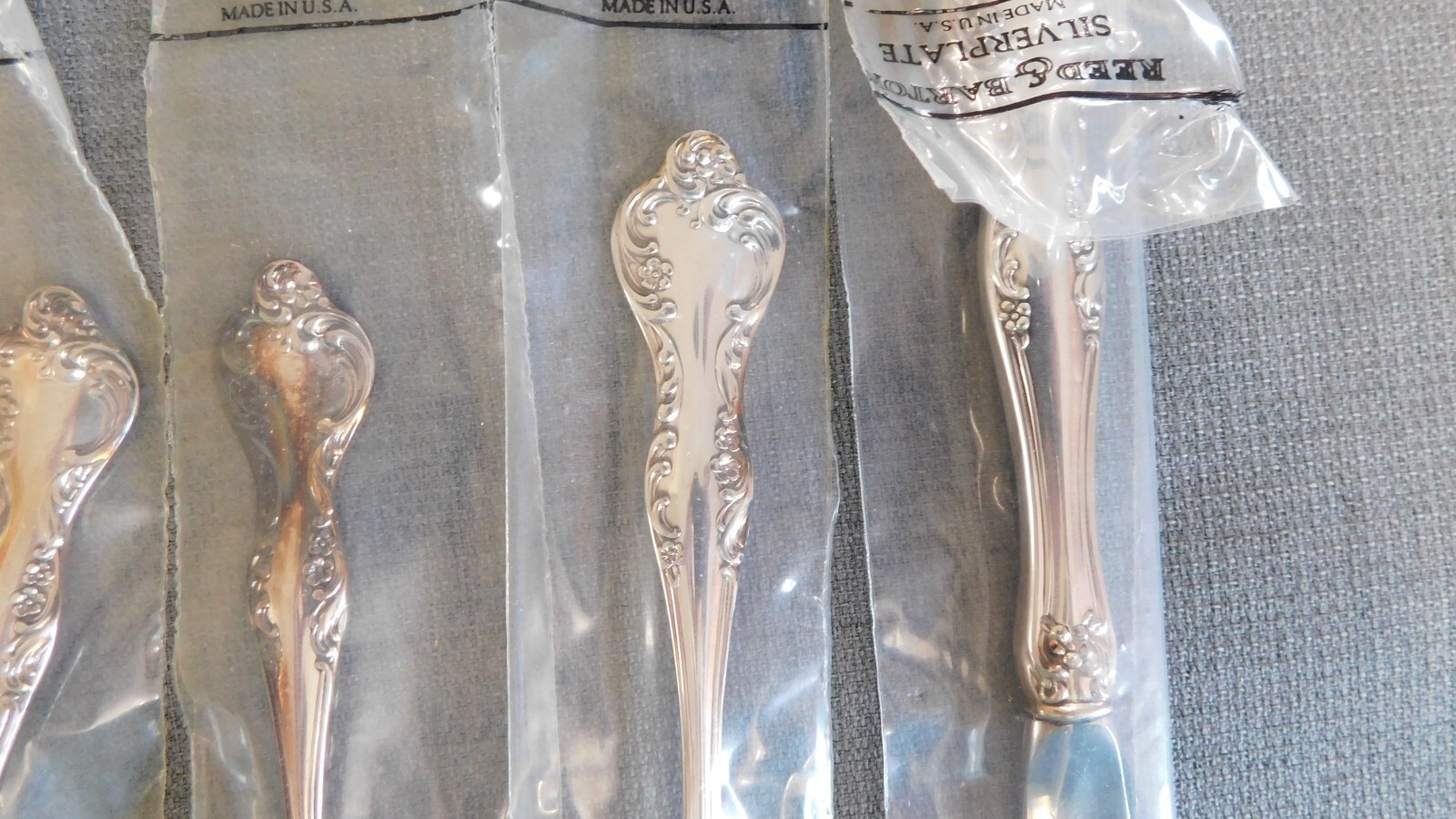 Vtg Reed Barton Princess Heritage Silverplate Flatware Five Piece Plce Settng #H