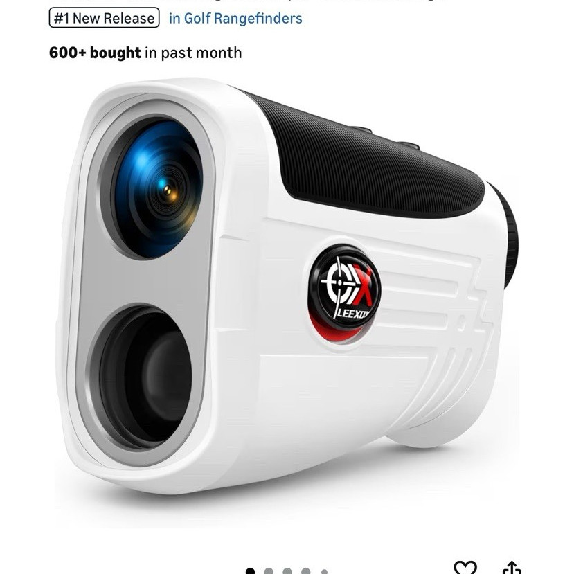 Leexox Golf Rangefinder 7X 1200 Yards Slope Switch Rechargeable White