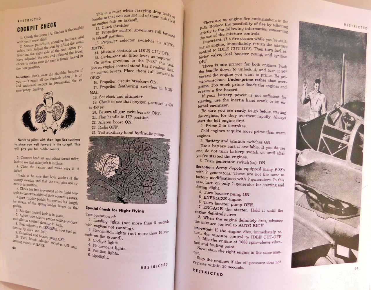 P-38 LIGHTING "PILOT TRAINING MANUAL FOR THE P-38 LIGHTING",