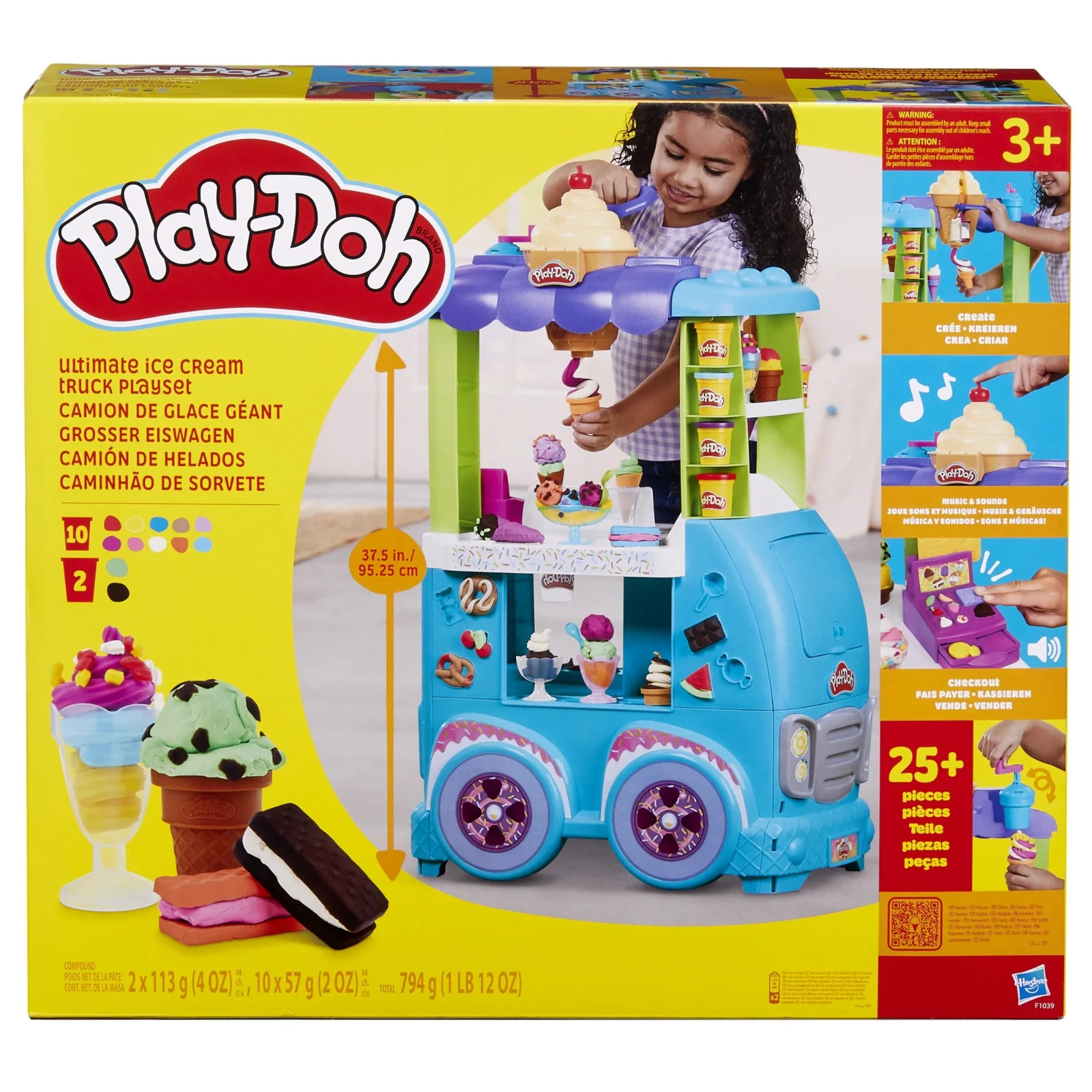 Play-Doh Kitchen Creations Ultimate Ice Cream Truck Playset with Accessories