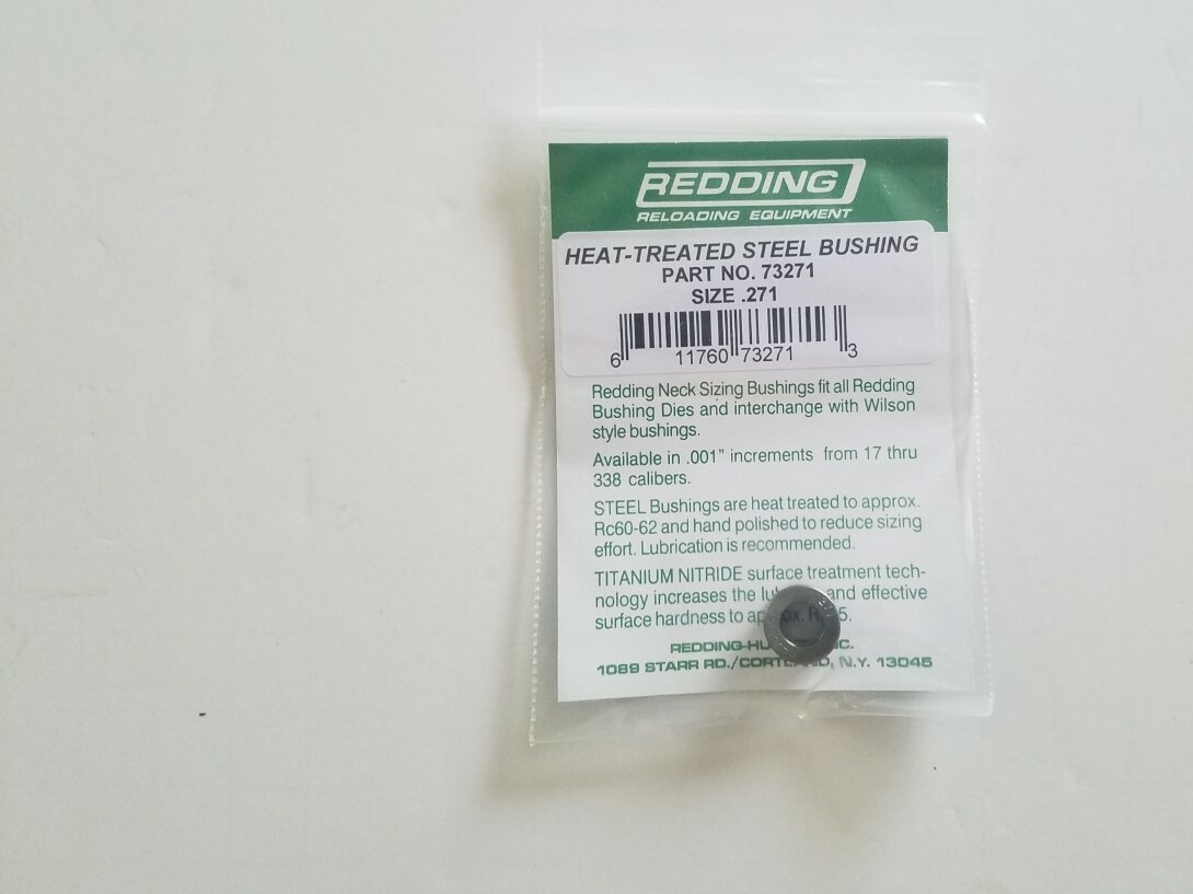 73271 REDDING HEAT TREATED STEEL .271 NECK SIZE BUSHING - BRAND NEW - FREE SHIP