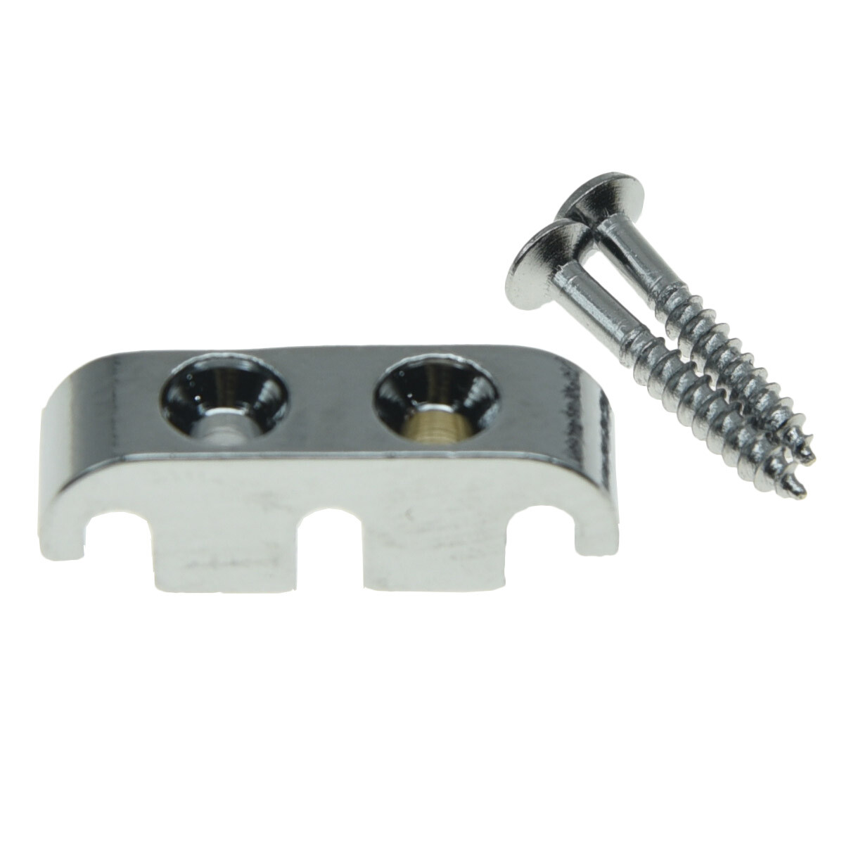 KAISH Bass String Tree Retainer with Mouting Screws Chrome