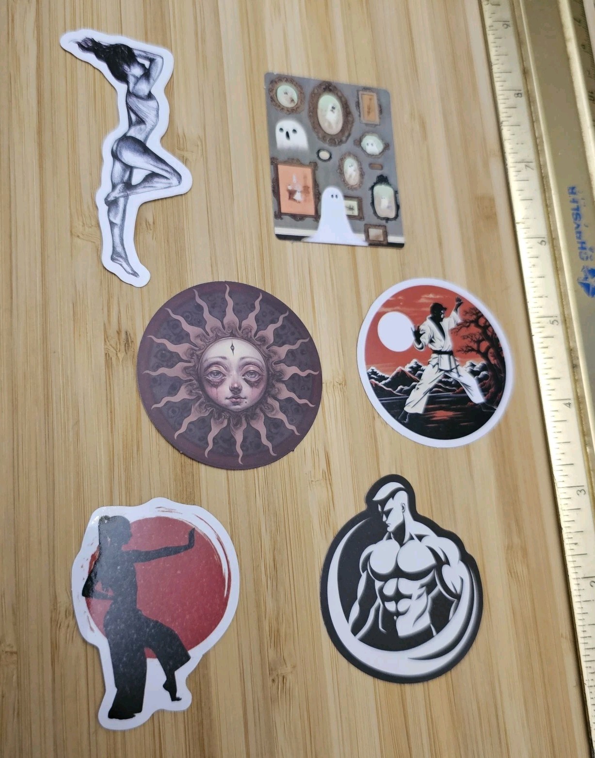 MIX S88 WOMAN GHOST HAUNT SUN MMA STRANGE ODD CREEPY STICKER LOT STICKERS DECAL