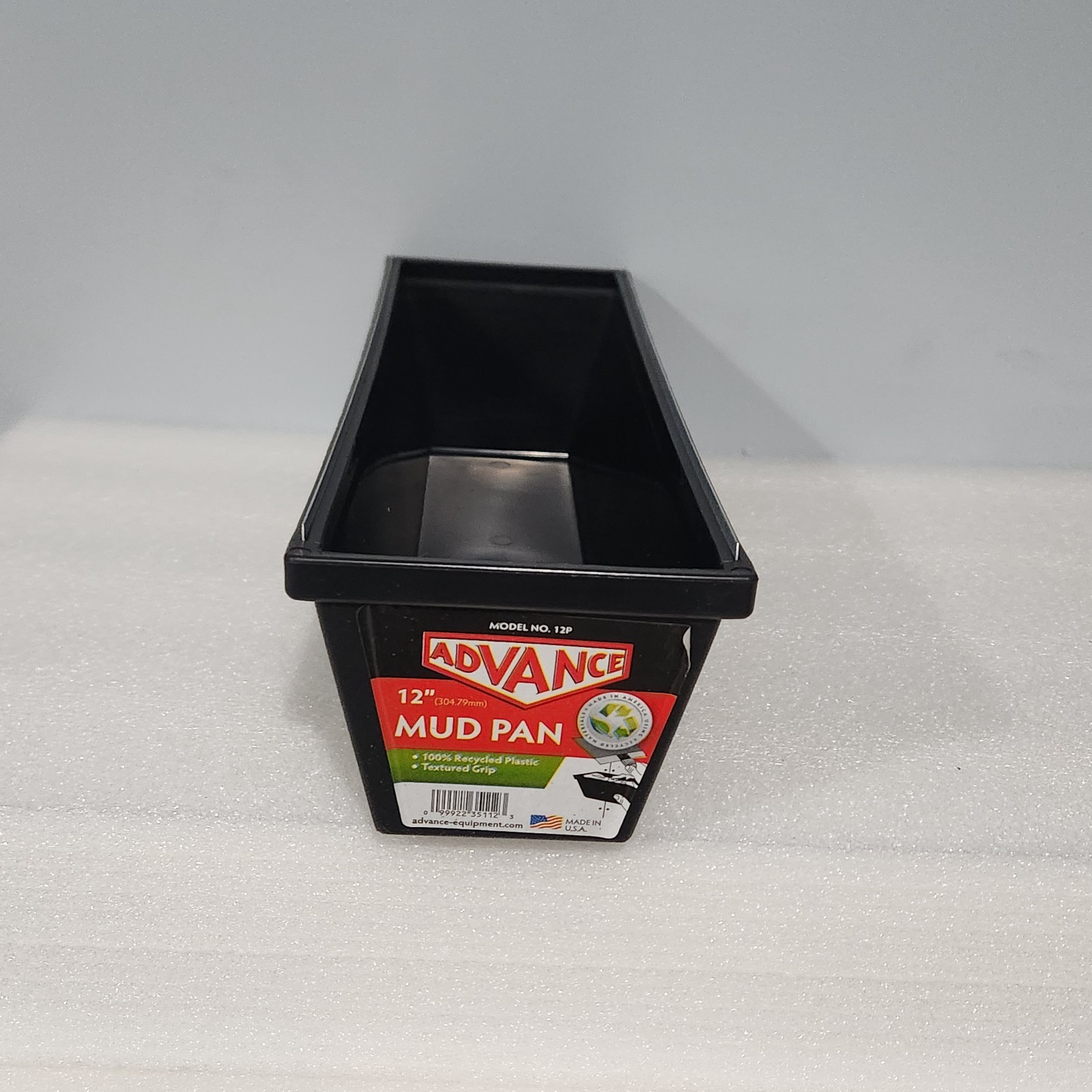 12" Advance 12P Plastic Mud Pan with Steel Edge Drywall Mudpan USA MADE(LB-4)