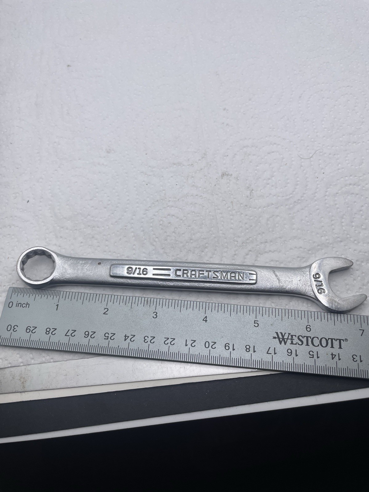 Vintage Craftsman Combination Wrench 9/16" 12pt 44696 -VV- USA