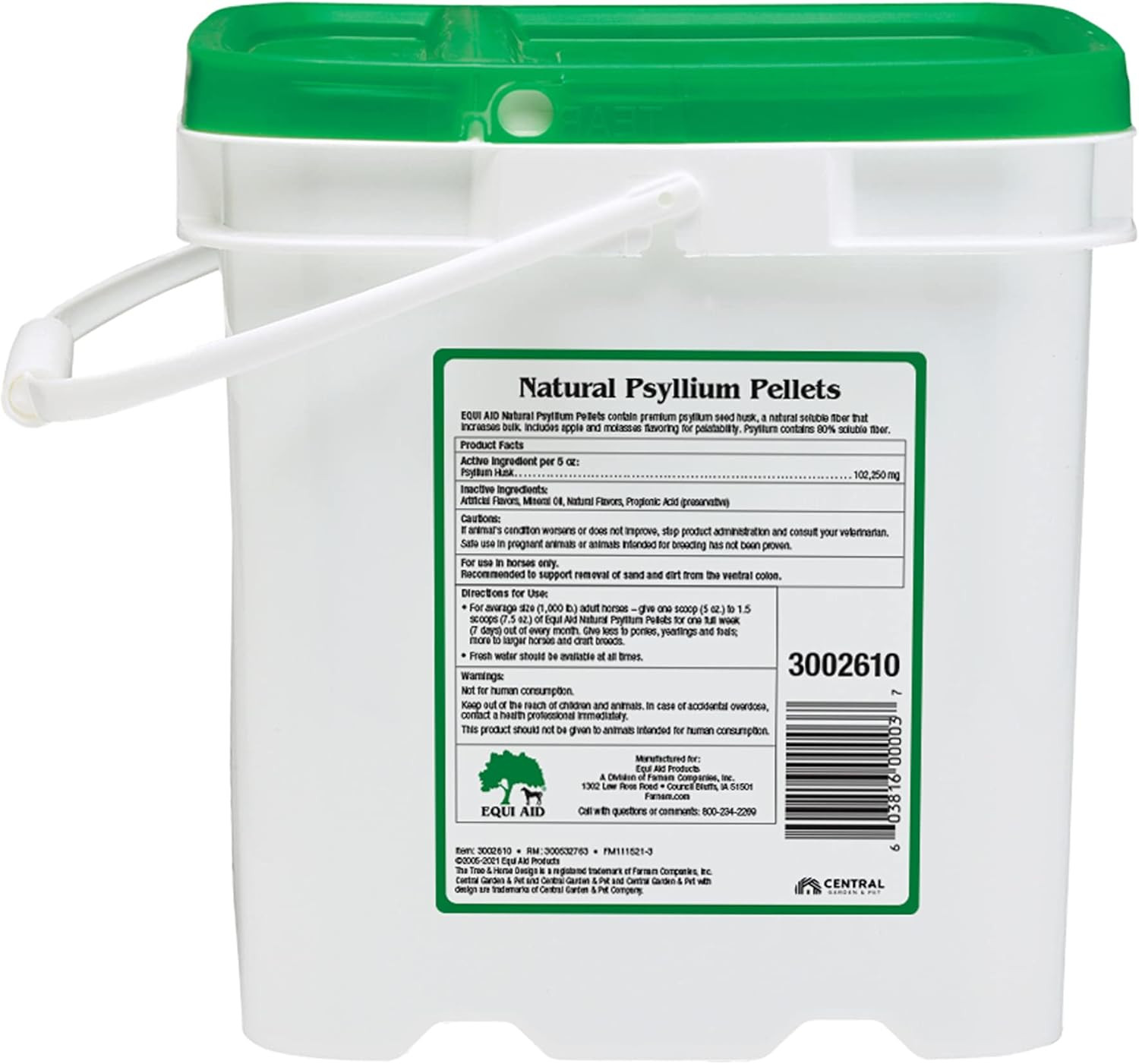 Equi Aid Natural Horse Psyllium Pellets Supplement, Supports Removal of Sand & D