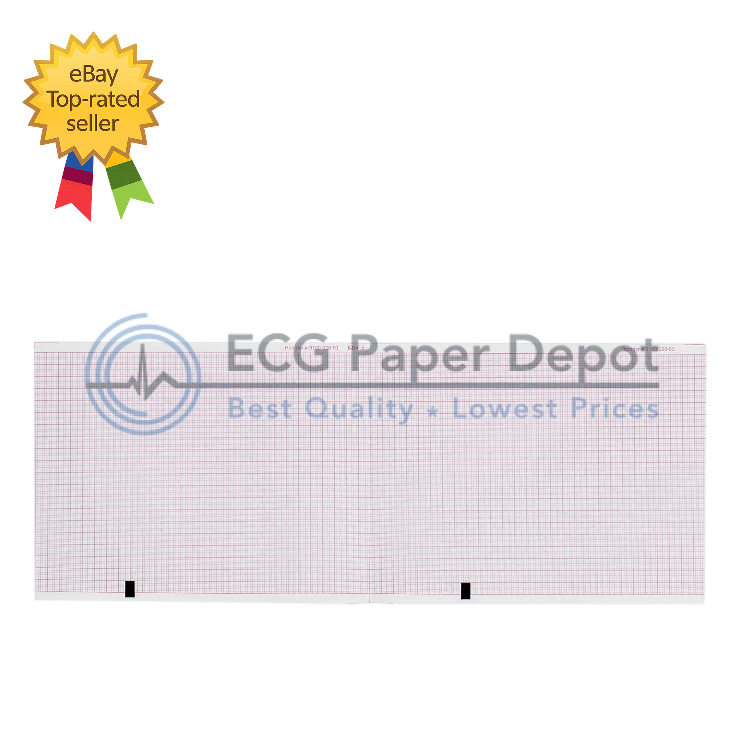 Mortara ELI 150 EKG Machine Paper  108Mm X 140Mm X 200 Sheets  5 Packs