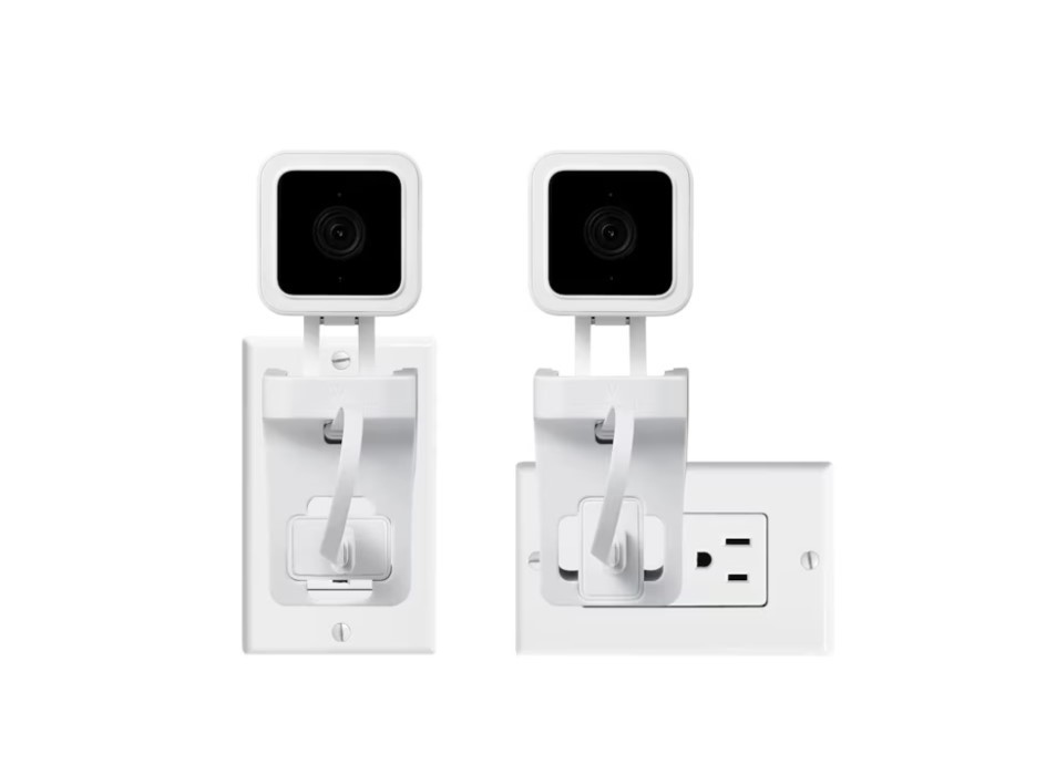Wasserstein Wyze Cam V3 AC Outlet Swivel Tilting Security Camera Wall Mount