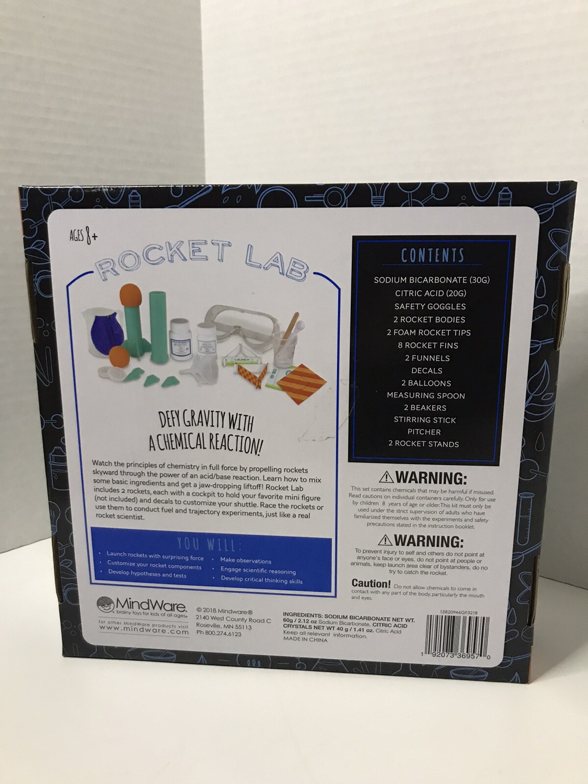 Mindware Science Academy Rocket Lab New Kids Learning Building 2 Rockets