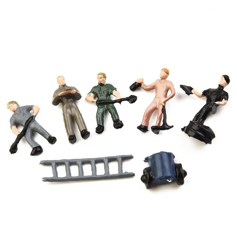 27Pcs/Set Model Train Railway Worker People Figures Diorama Layout Scale 1:87.