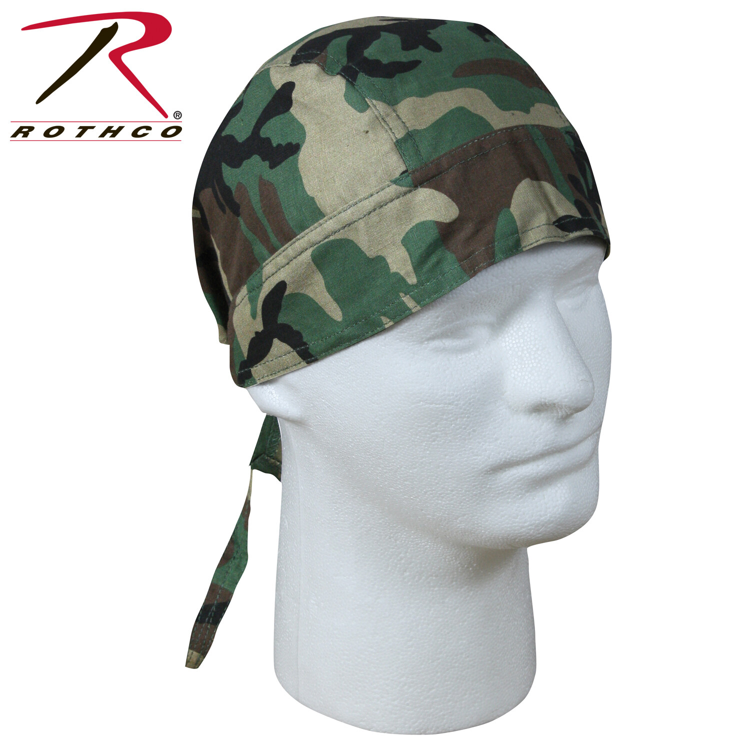 Rothco Head Wrap for Paintball & Airsoft - Woodland Camo