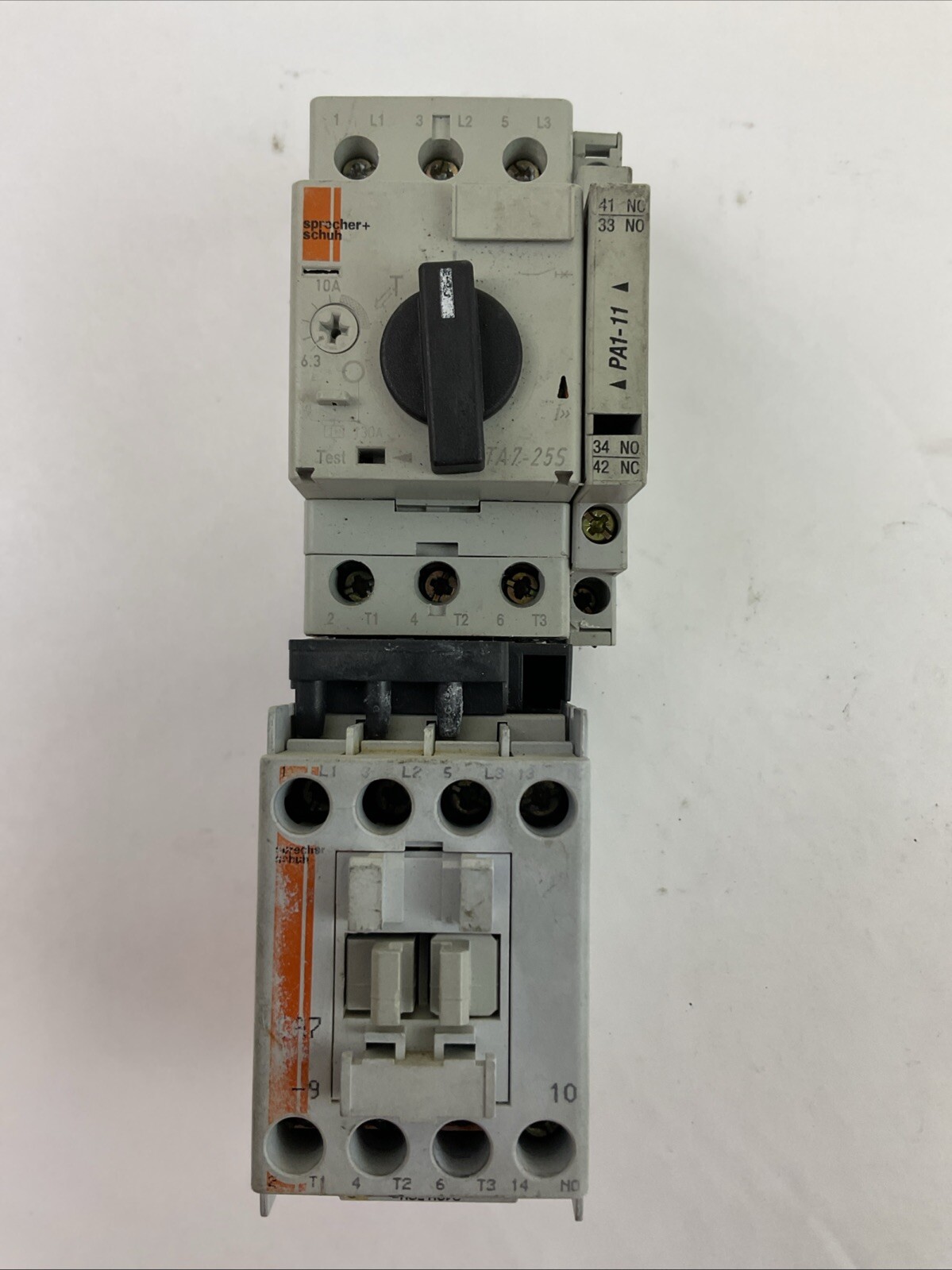 SPRECHER+SCHUH KTA7-25S-10A CIRCUIT BREAKER 6.3-10A CA7-9-10 CONTACTOR 277V COI
