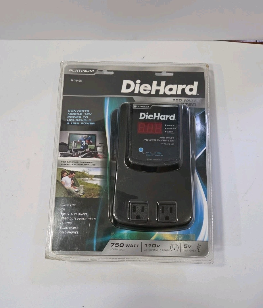 DieHard NEW Vehicle 750 Watt Car Camping Mobile 110V USB Power Inverter 28.71495