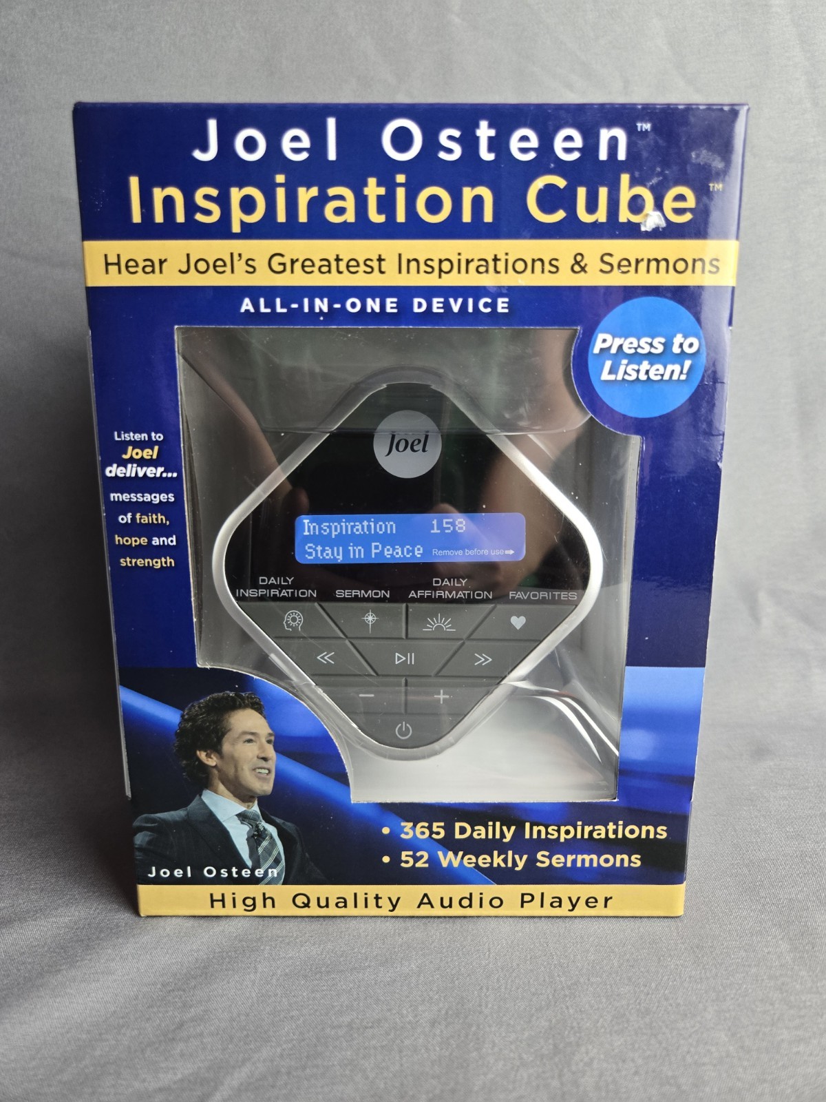 Joel Osteen Inspiration Audio Cube JOCUBE Sermons & Affirmations NEW IN BOX