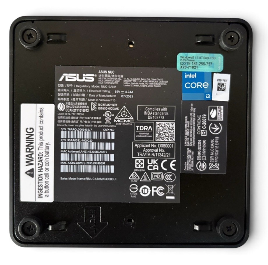 Asus NUC 13 Pro NUC13ANK Mini PC Barebone System (No AC Adapter)