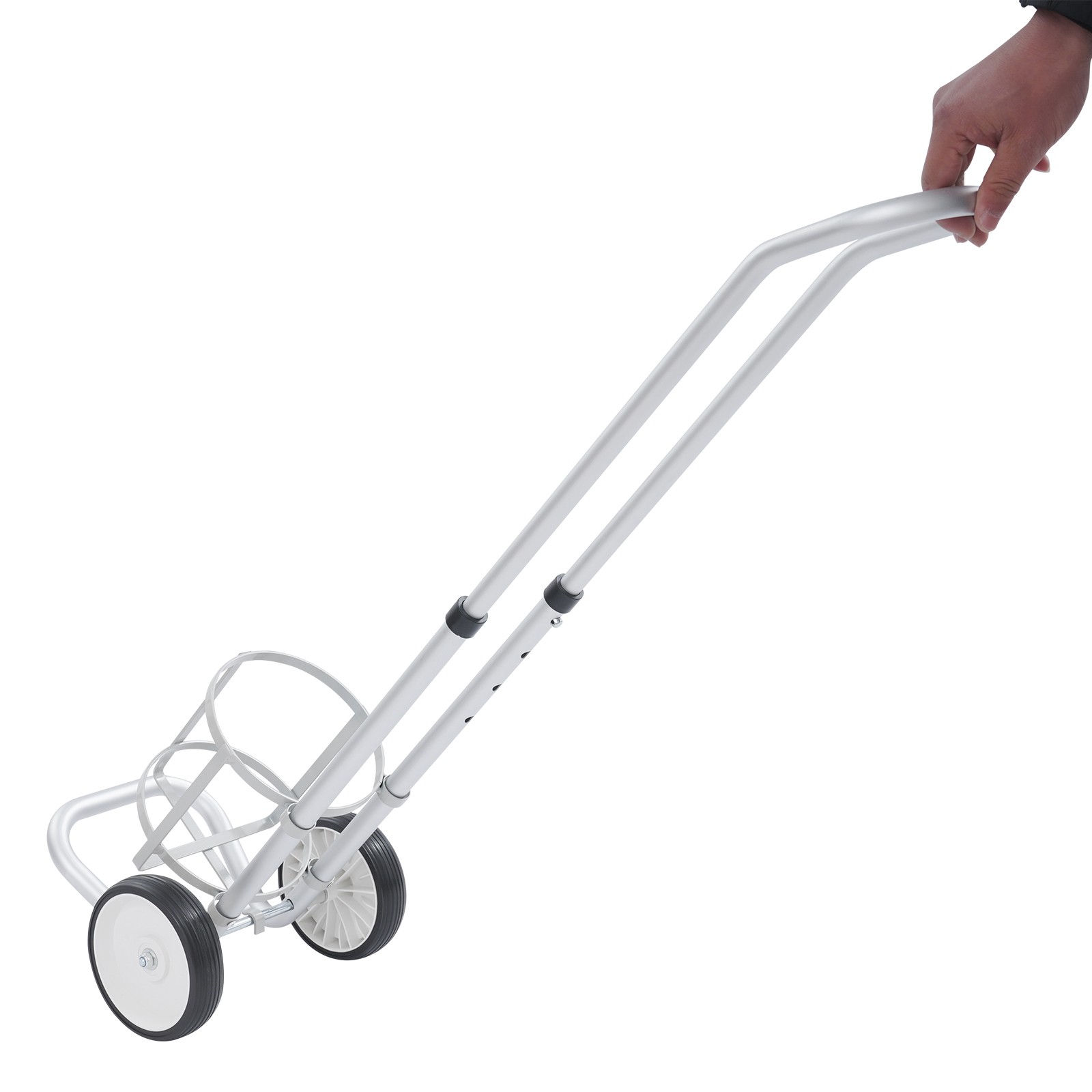 2PCS Oxygen Tank Cart Dolly Oxygen Cylinder Cart Trolley with Adjustable Handle