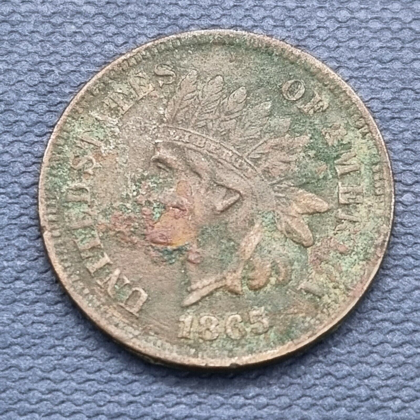 1865 Indian Head Cent 1c Better Grade XF Details #43594