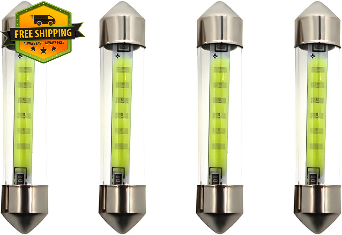 4 Pcs RV Refrigerator LED Light Bulb 12V 41mm Dome Replacement Camper Universal
