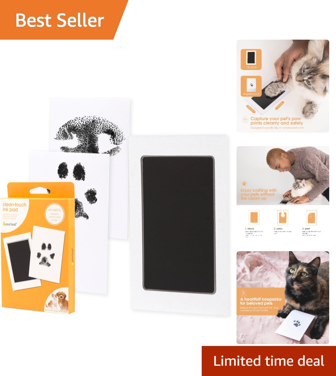 Capture Cherished Pet Memories with Inkless Paw Print Impression Set