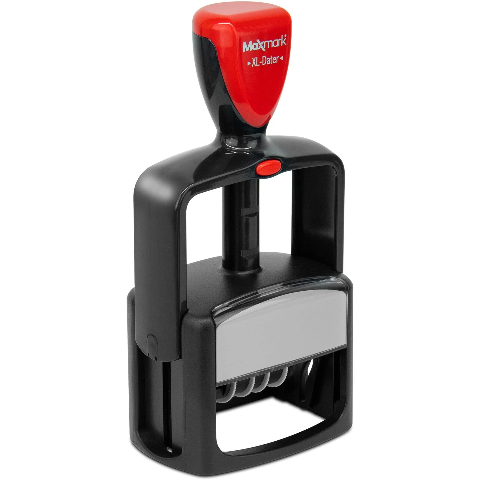 MaxMark Heavy Duty Style 3 Date Stamp Paid Self Inking Red Ink Office