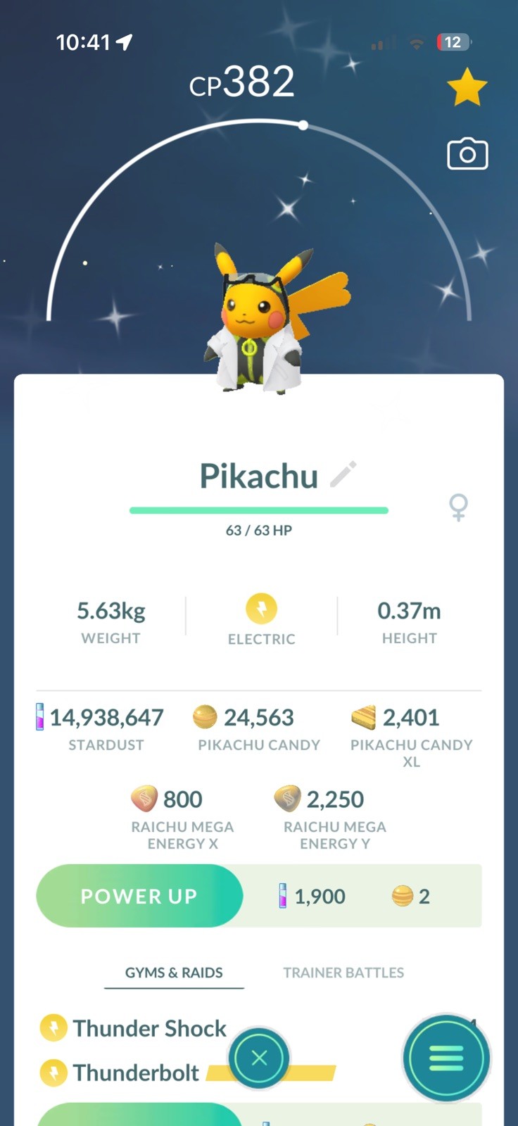 Shiny Pikachu Professor Willow - Pokémon Trade Go 