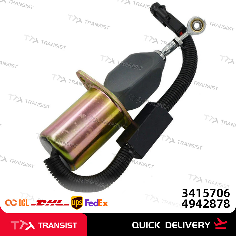 NEW 24V Fuel Shut Off Solenoid Valve 3415706 4942878 FOR Cummins 6CT C8.3L Engin