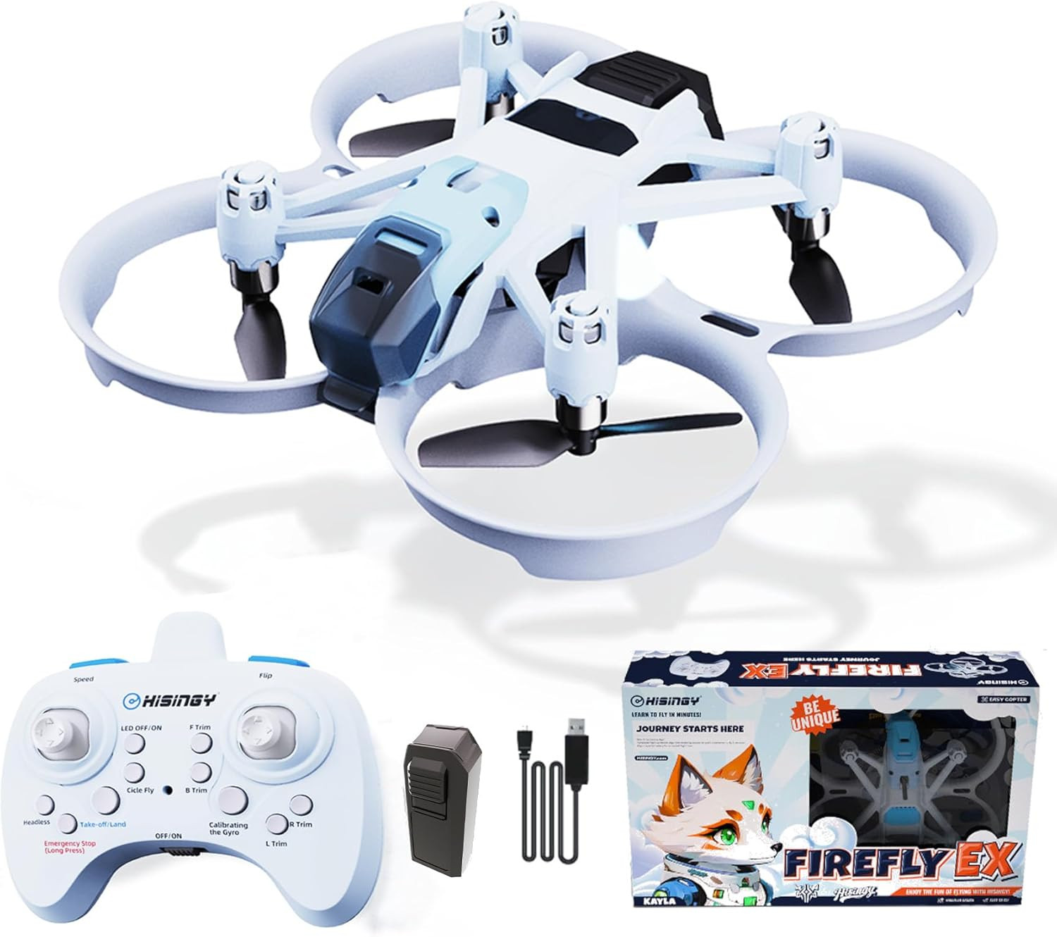 Firefly EX Mini Drones for Kids, 3 Speeds, Altitude Hold, 360° Flip