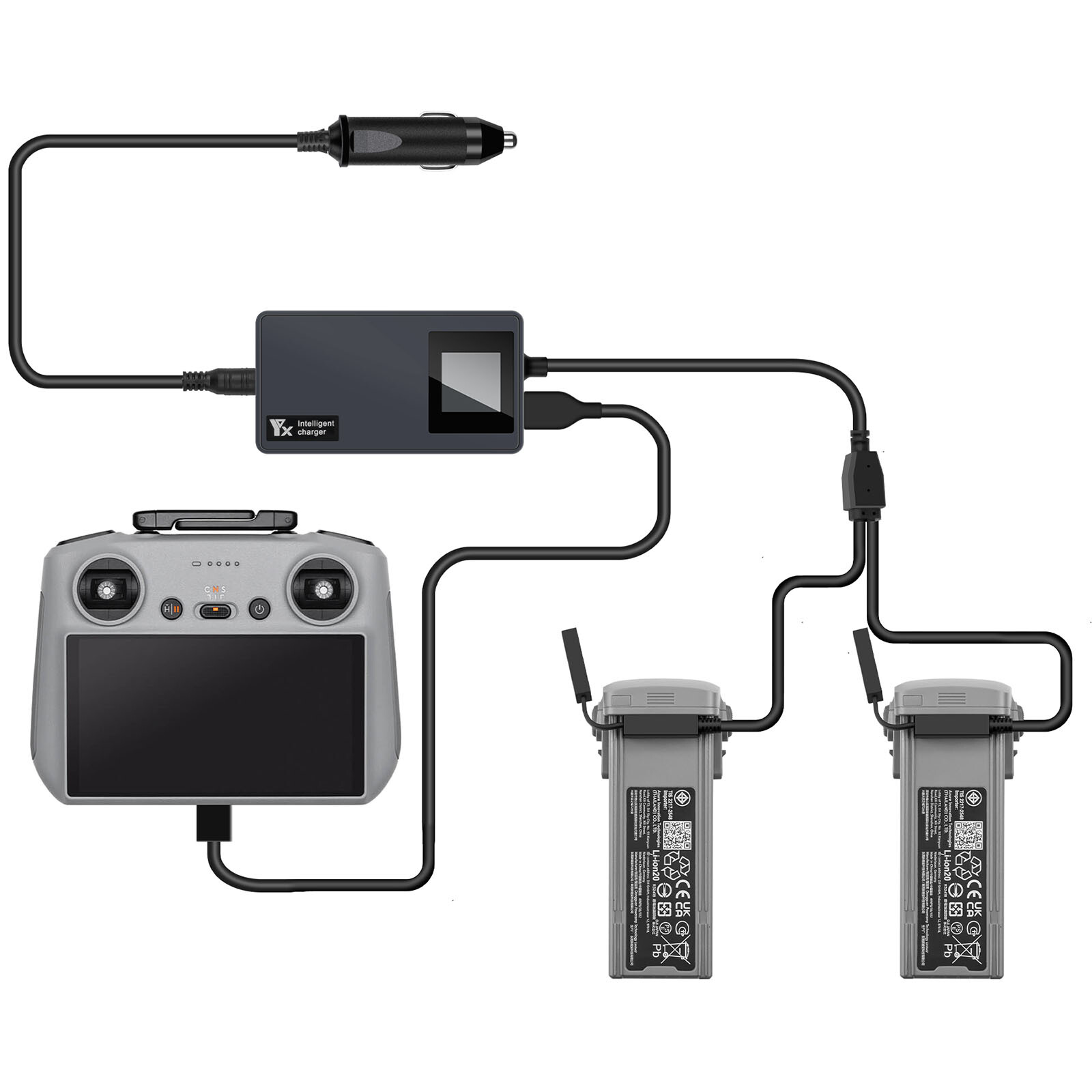 Car Outdoor Digital Display Charger Drone Accessories for DJI AIR 3/3S