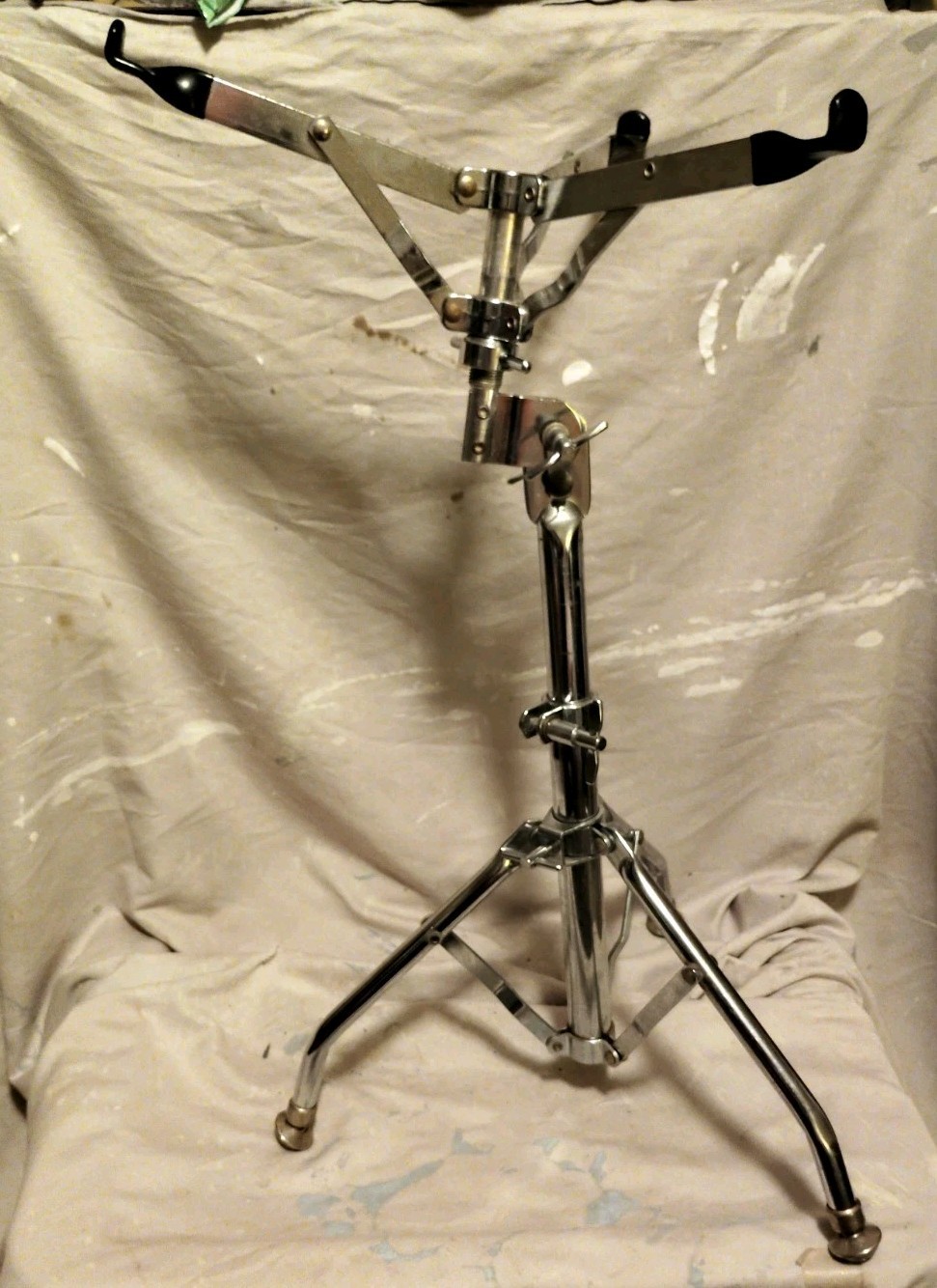 VINTAGE LUDWIG ATLAS SNARE DRUM STAND Tube Legs Metal Feet