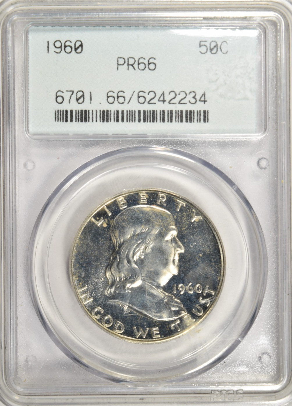 1960 PROOF FRANKLIN HALF DOLLAR ~ PCGS PR66 ~ OLD HOLDER ~ #234