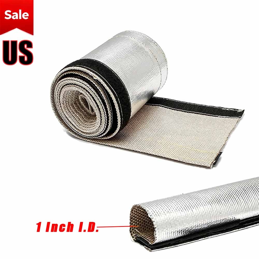 1" Heat Shroud Sleeve Aluminized Sleeving Heat Shield Fuel Line Wire Heat Sleeve