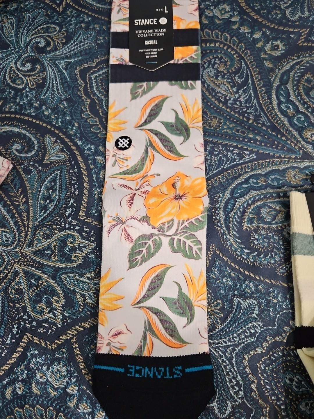 Stance Men's Crew Socks Large Dwayne Wade Collection Cotton Blend Tropical