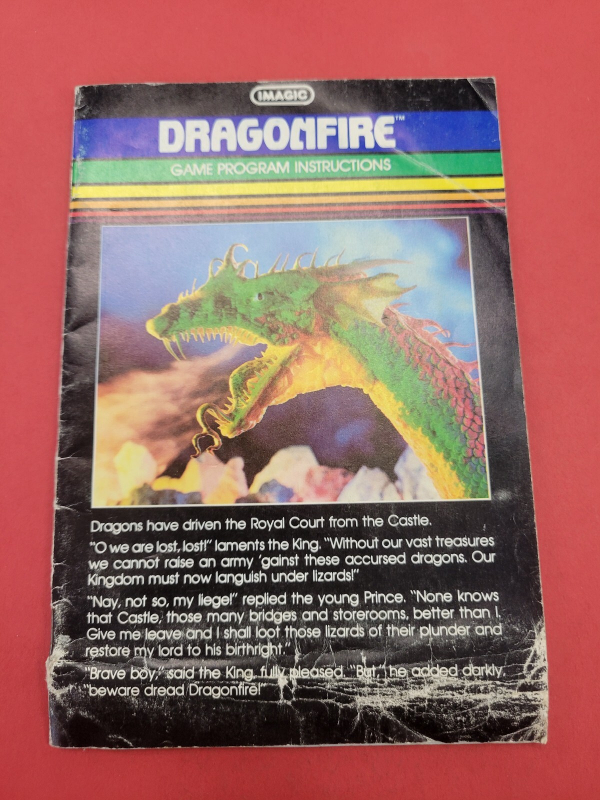 Dragonfire Intellivision Manual Only