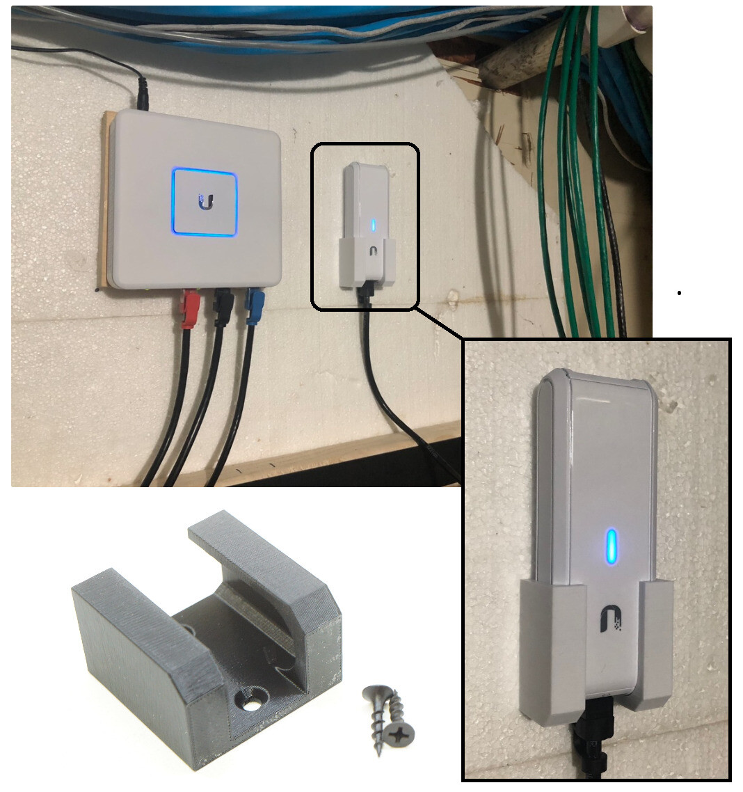 Secure Wall Mount Holder for Ubiquiti Unifi Cloud Key (Gen1) UC-CK