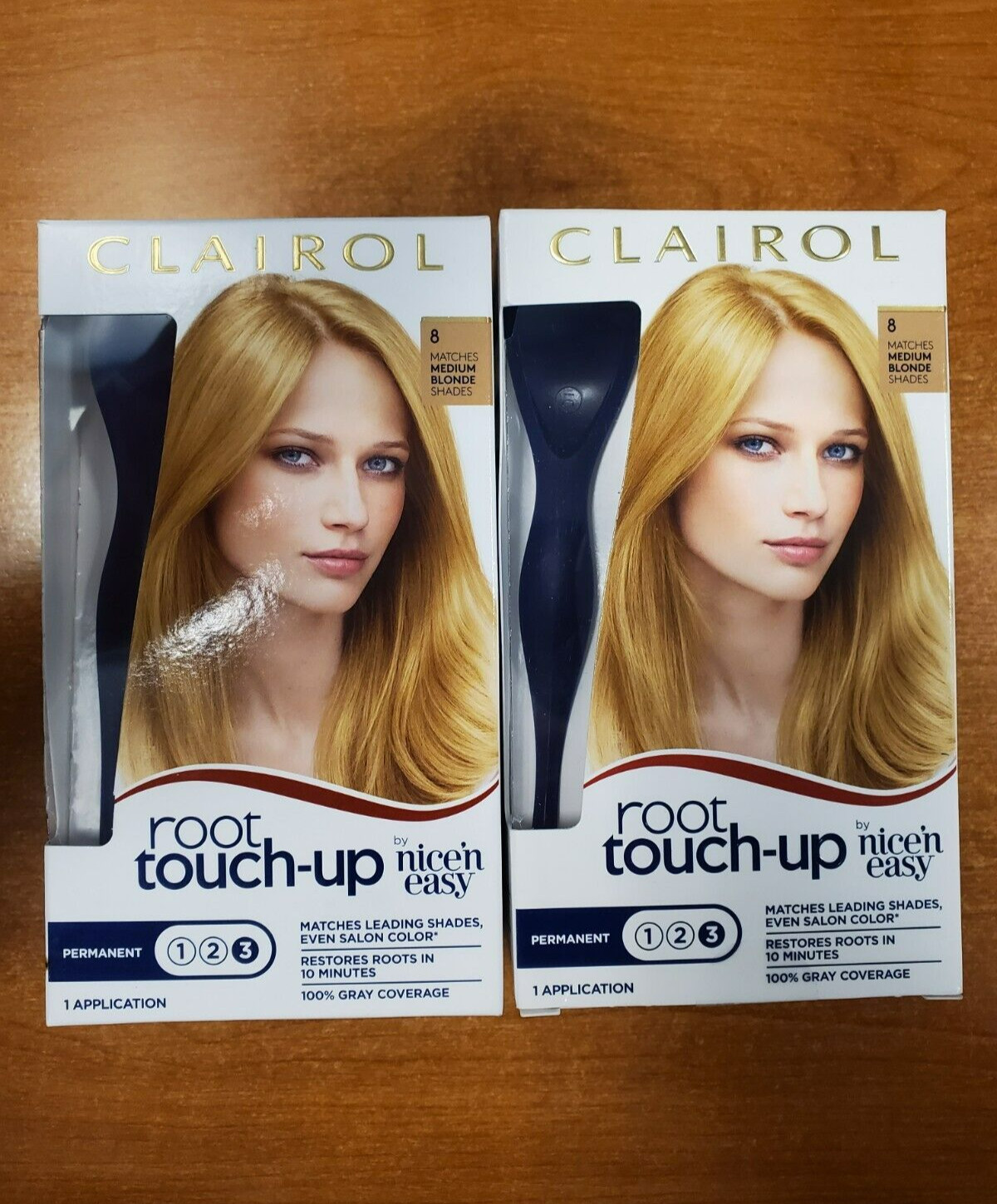 2 Pk: Clairol Root Touch-Up Permanent Hair Color Creme *#8 Medium Blonde* R7P2a