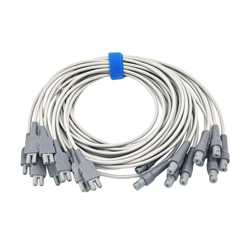 0.9m 10 per Set Universal CAM 14 ECG Leadwire Compatible with SunMed Vyaire